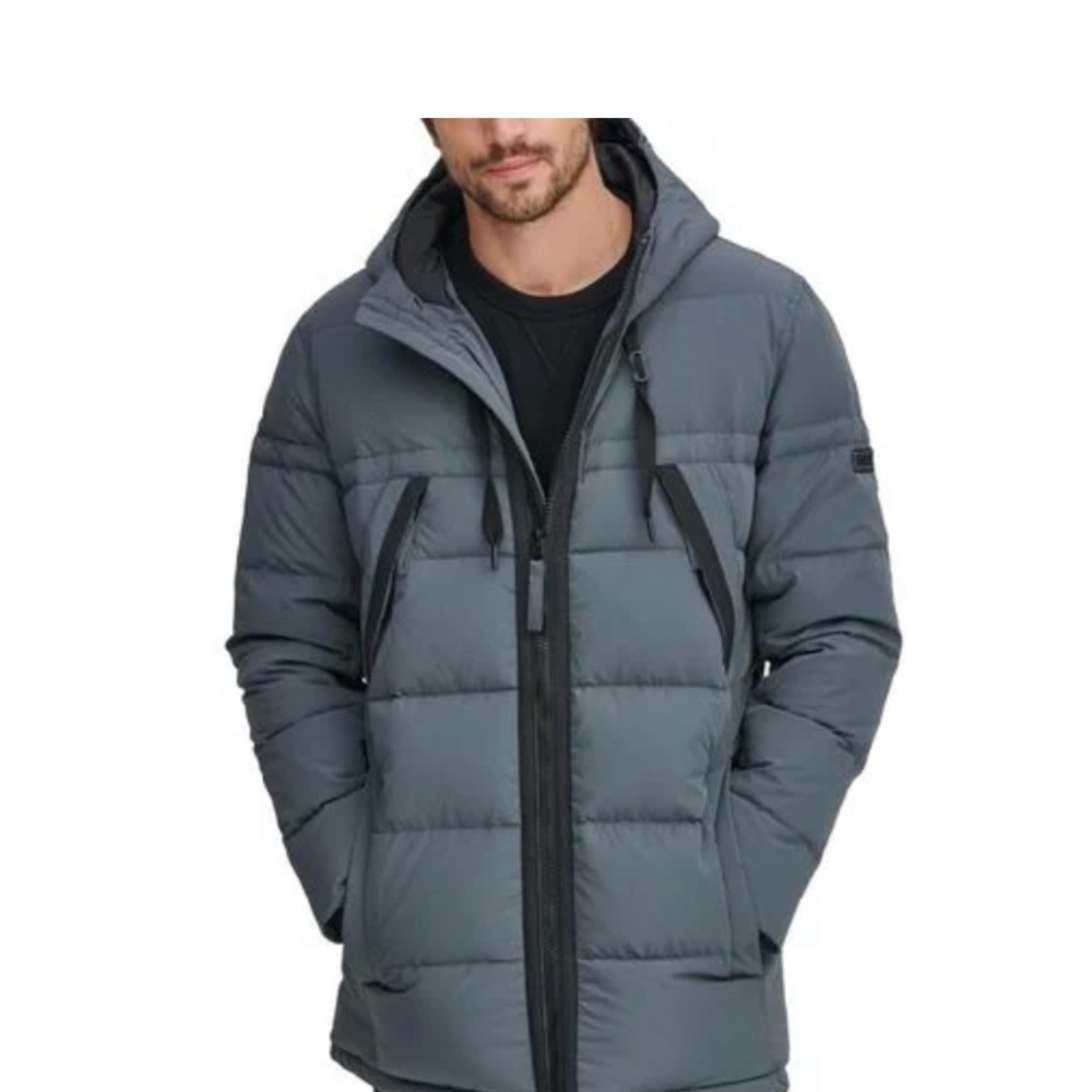Men's Charcoal Puffer Jacket